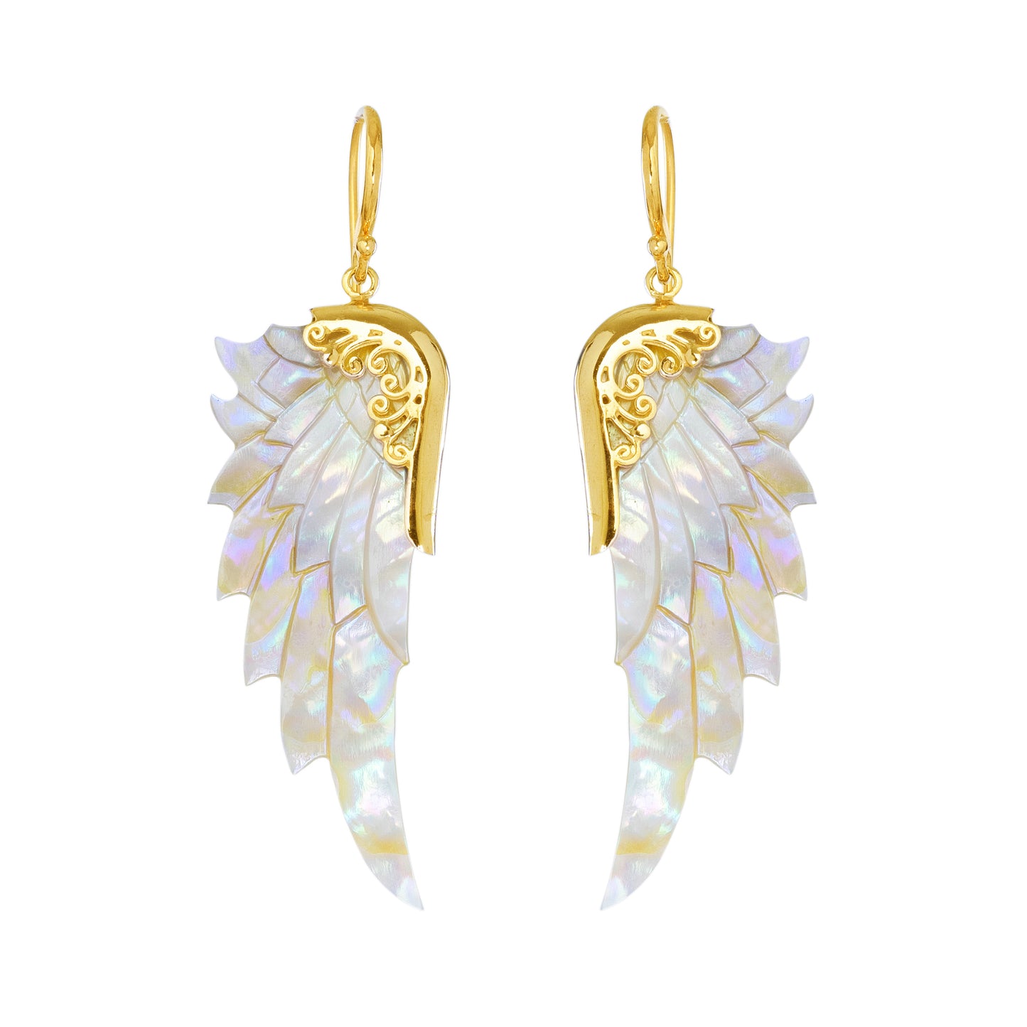 opal wonder gold earrings - large