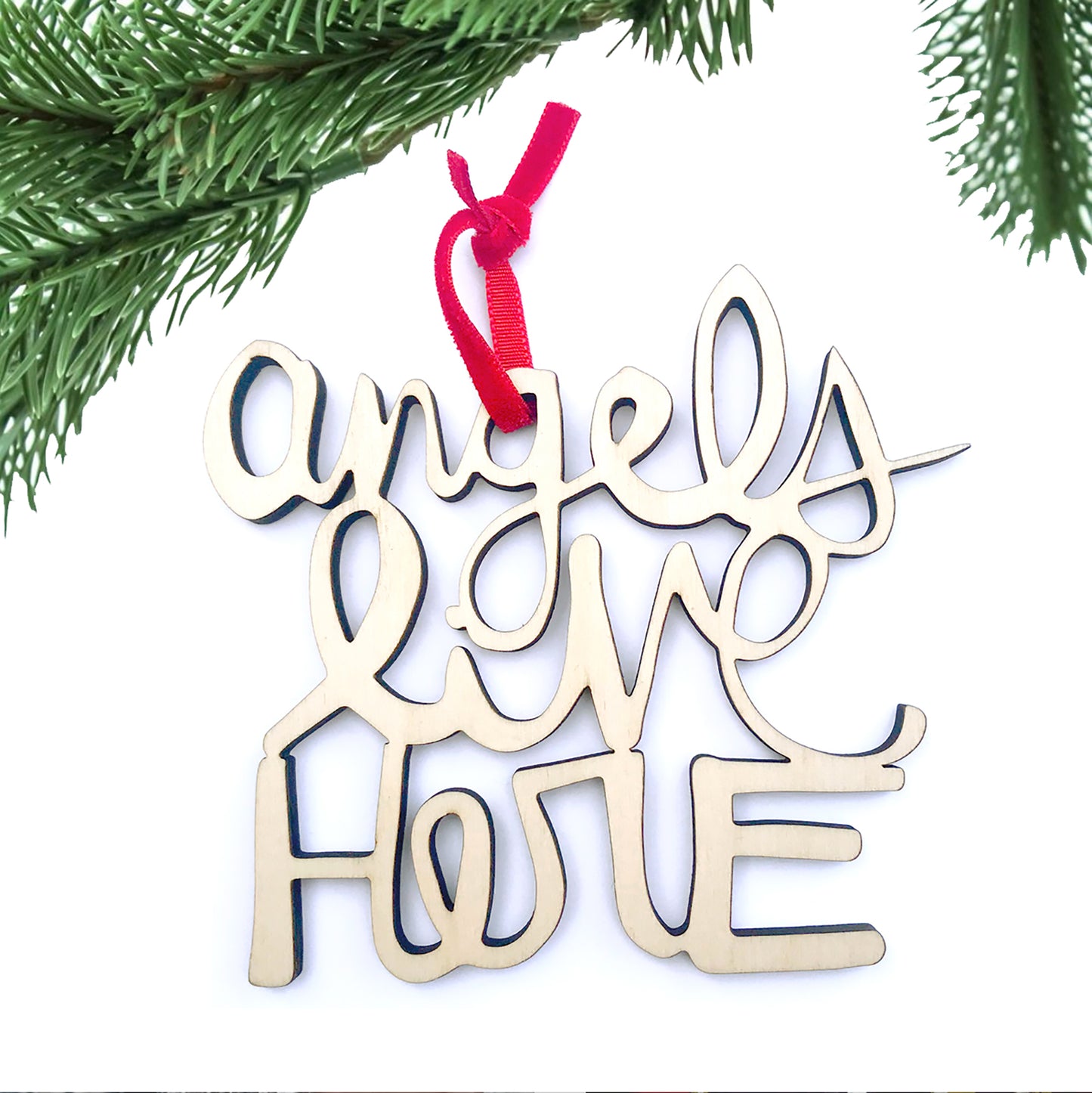 angels live here - ornament