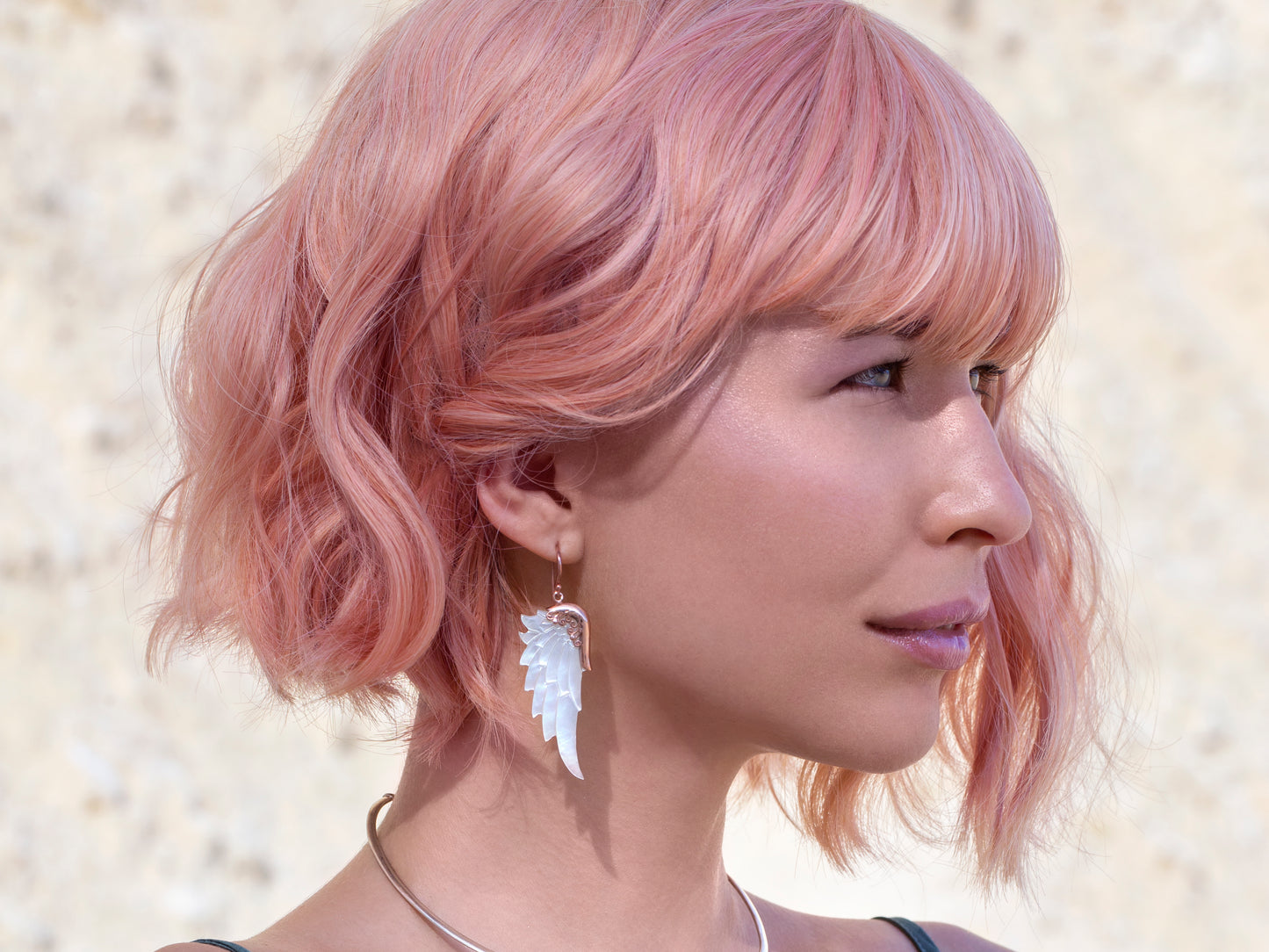 pure light gold earrings - small