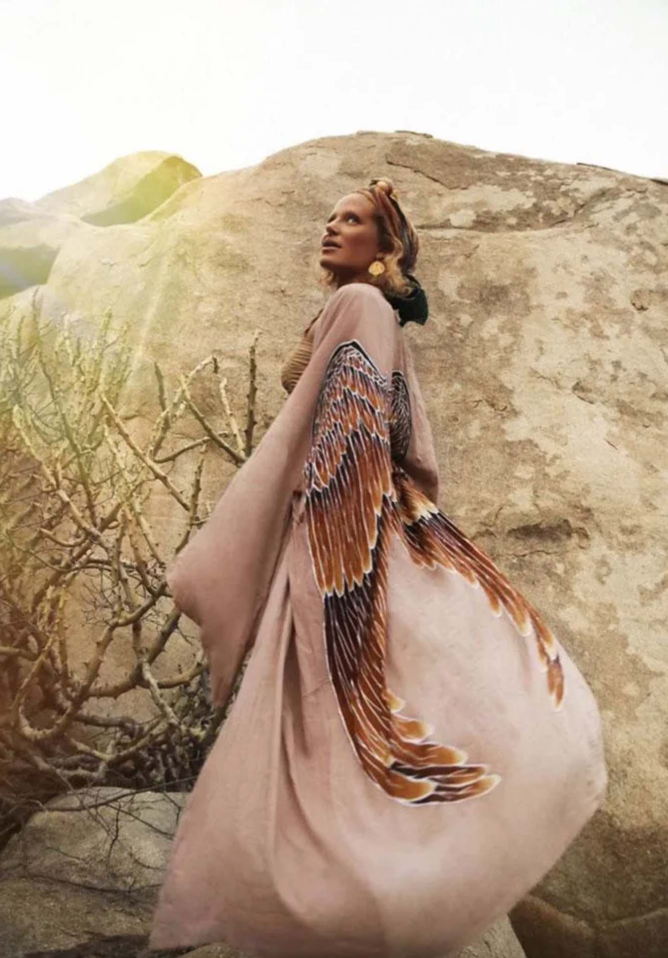angel wing everyday kimono - champagne