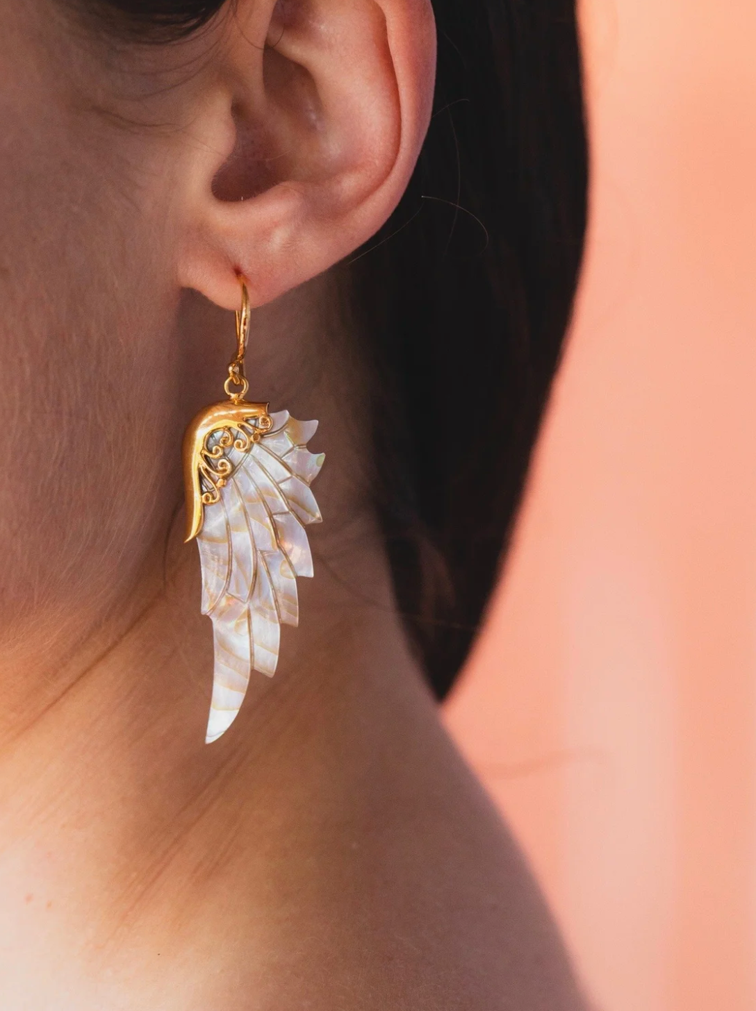 pure light gold earrings - small