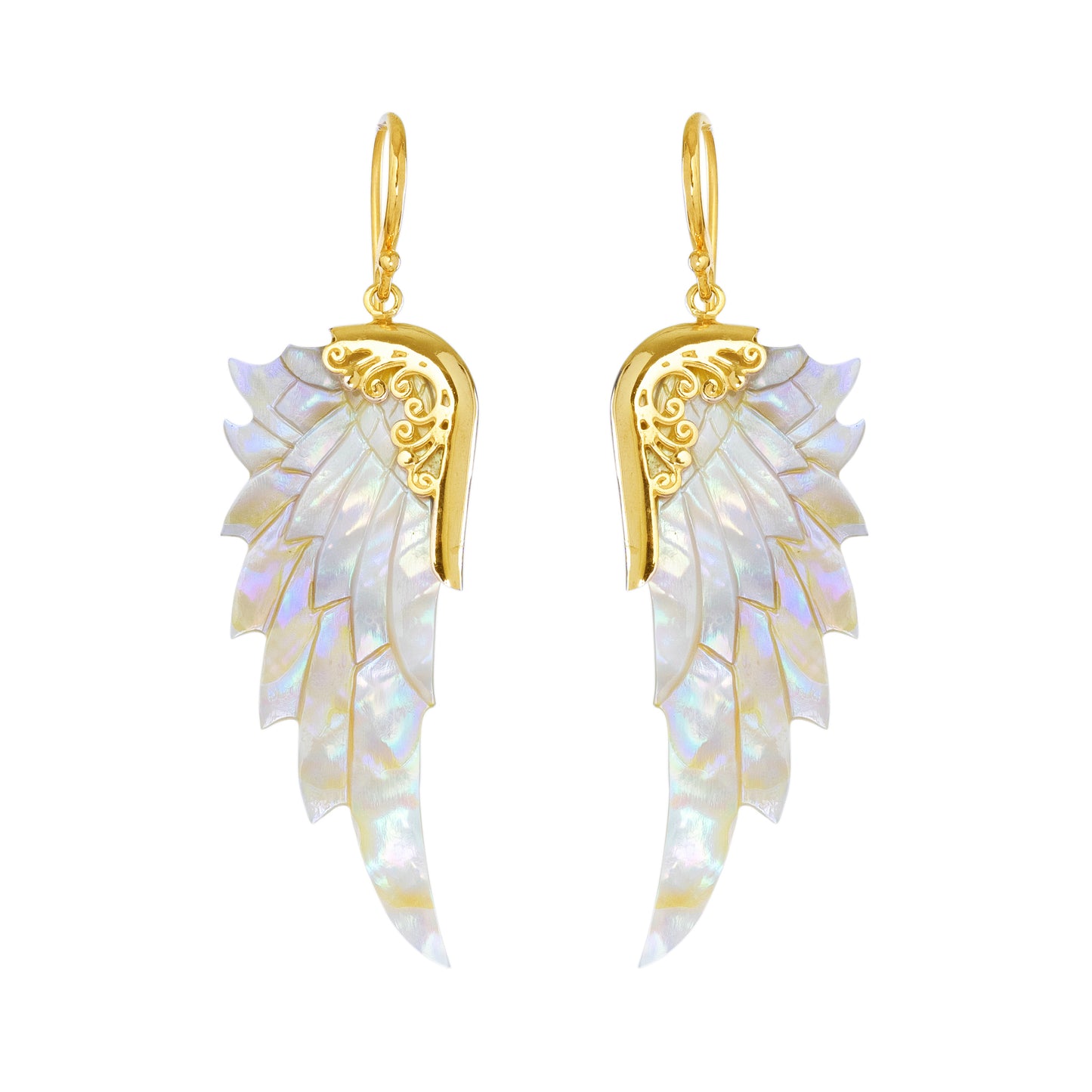 opal wonder gold earrings - large