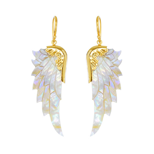 opal wonder gold earrings - large