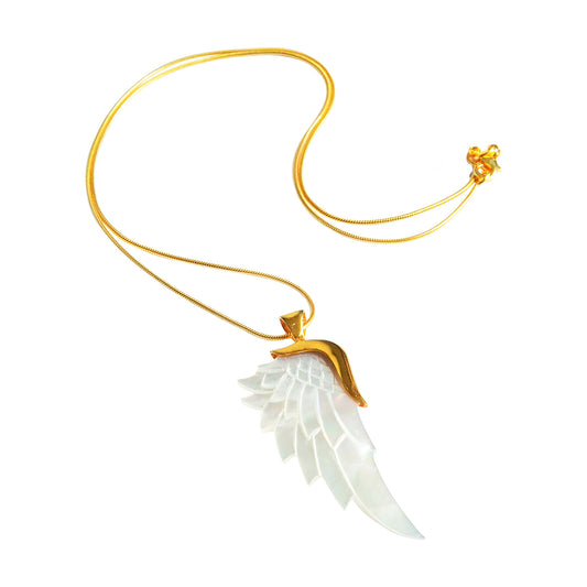 pure light angel wing necklace