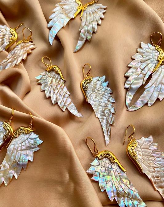 opal wonder gold earrings - large