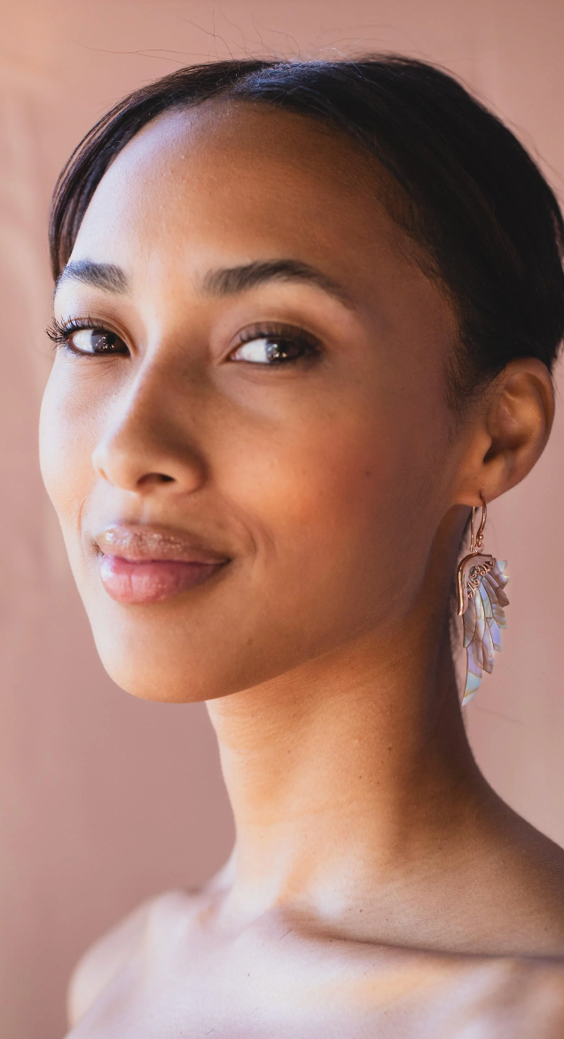 opal wonder gold earrings - small