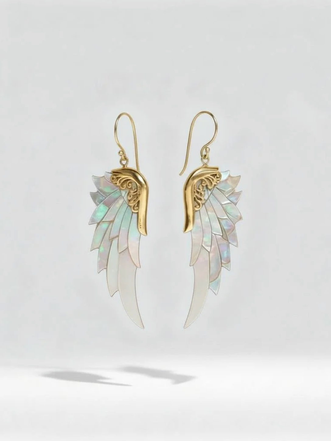 opal wonder gold earrings - large