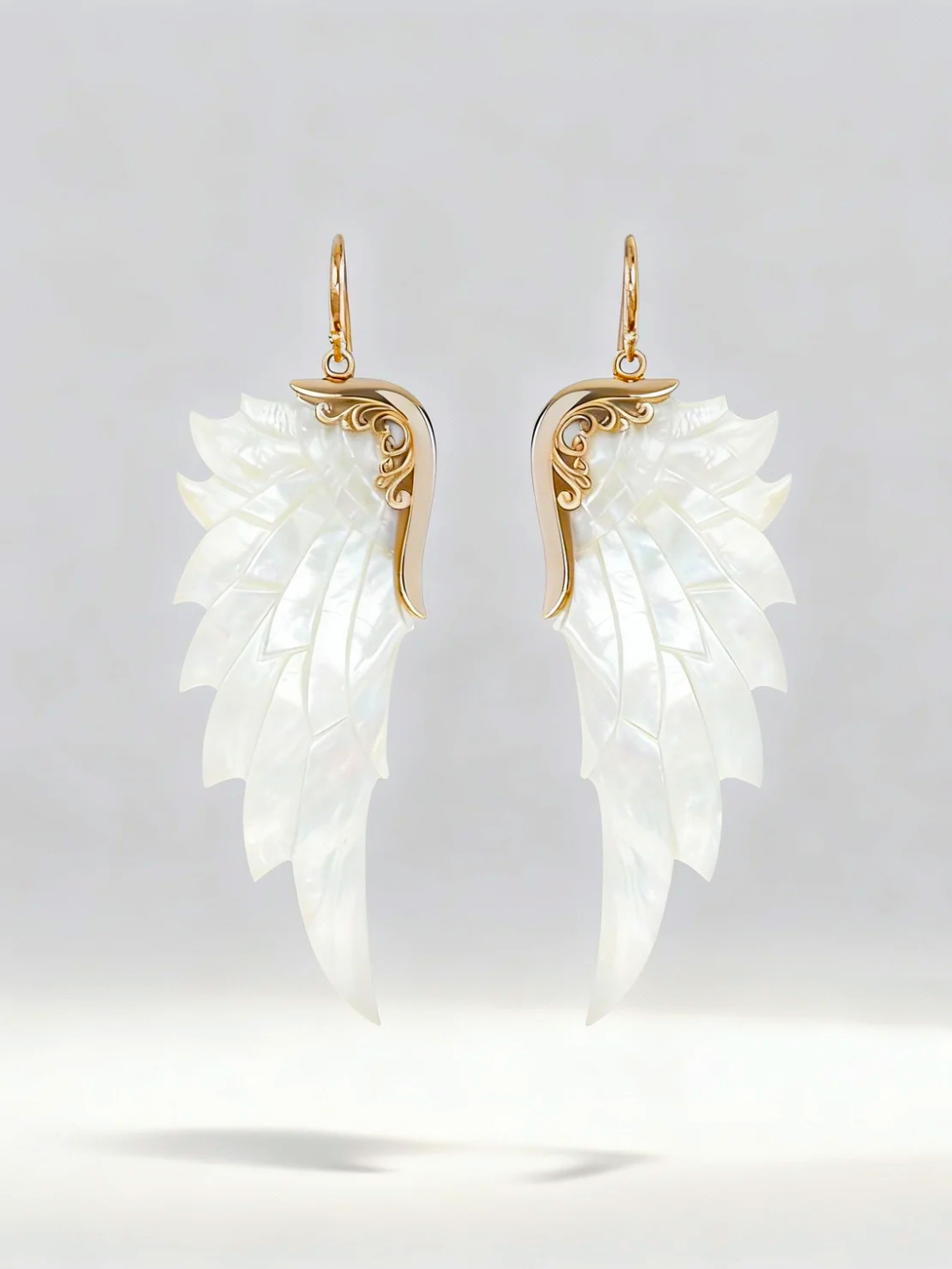 pure light gold earrings - large