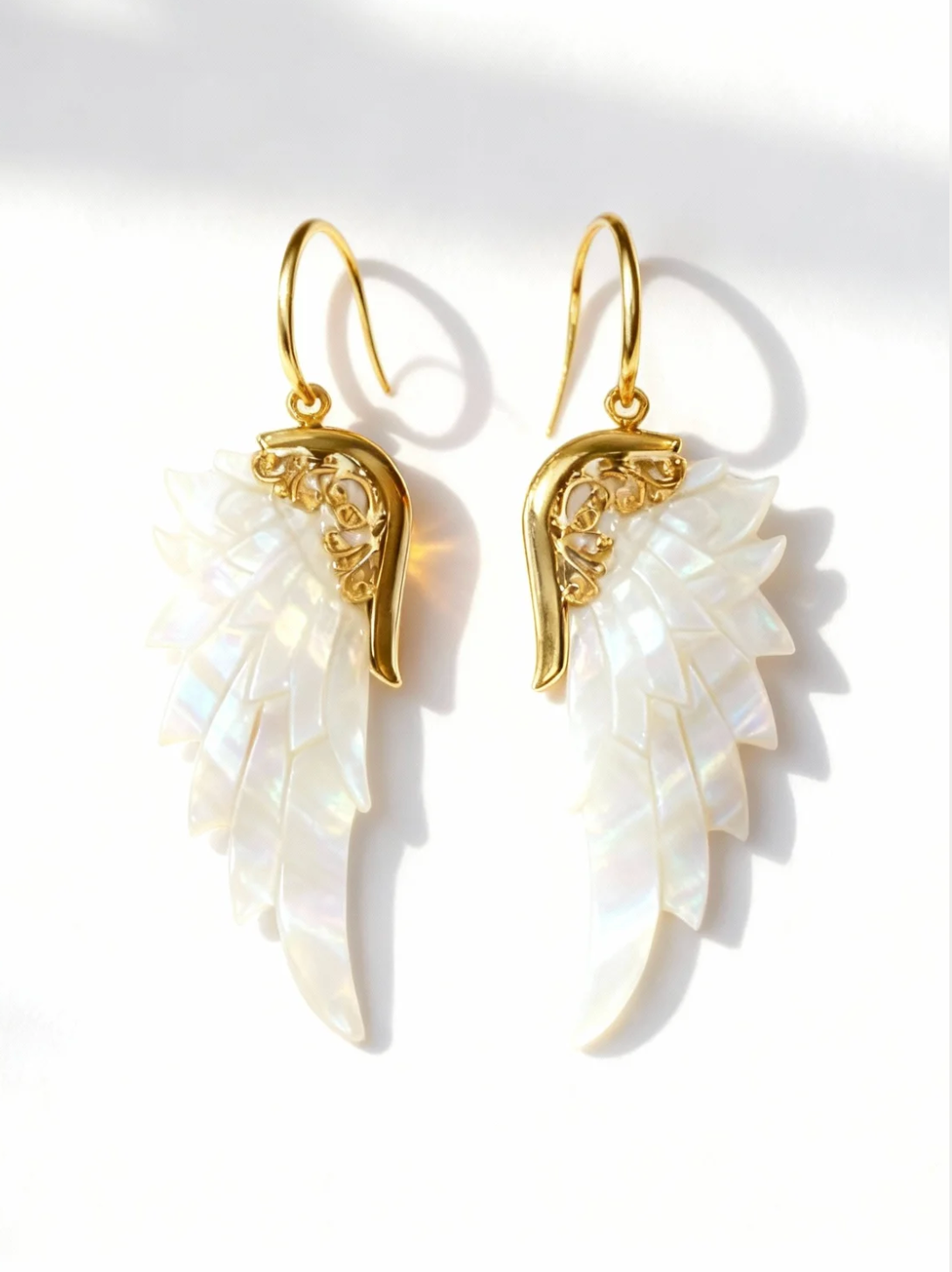 pure light gold earrings - small